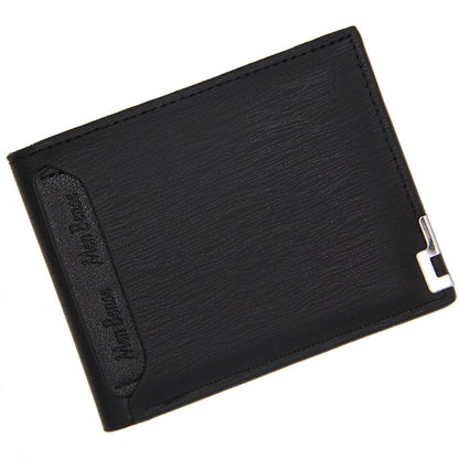 Men Wallet Short Style Fashion Casual Iron Edge