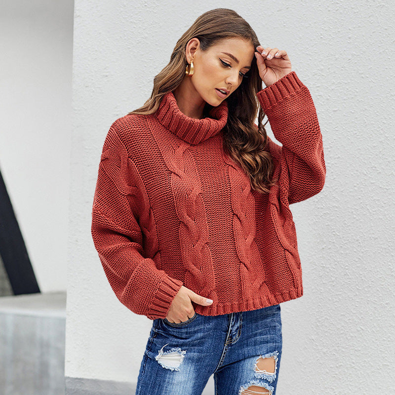 Suéter de cuello alto para mujer