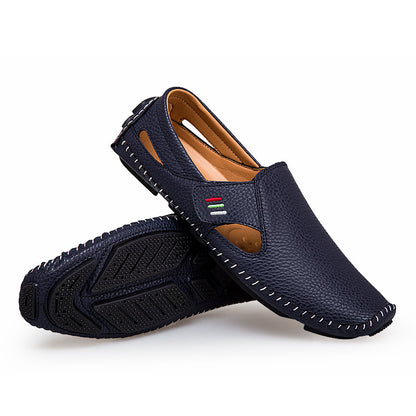 Zapatos de guisantes transpirables huecos para hombres