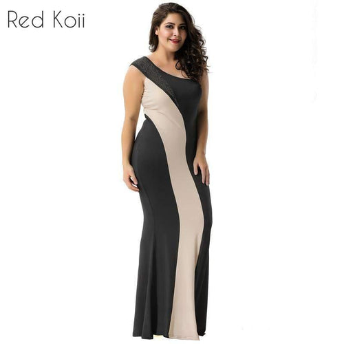 Robe de soirée sans manches à épaule oblique