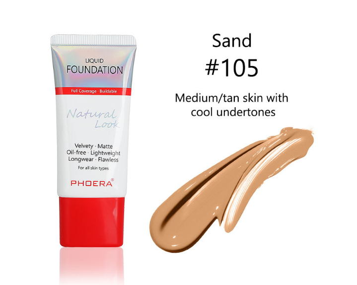 PHOERA Matte, Silky, Tube Liquid Foundation