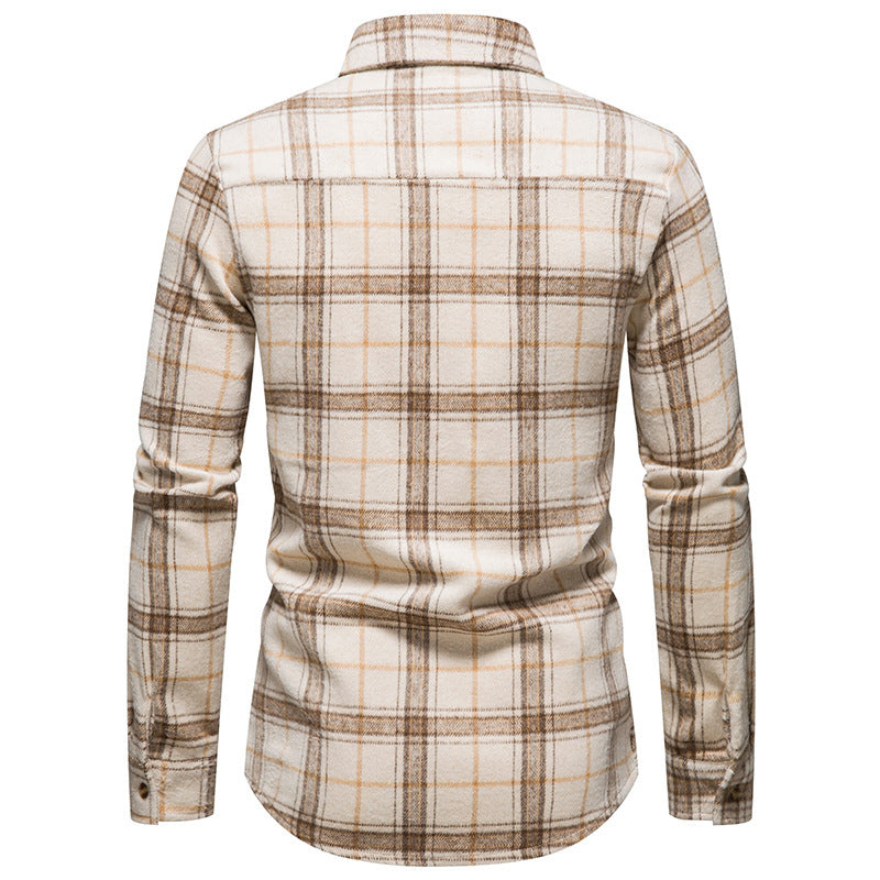 Men's Thick Warm Woolen Flannel Casual