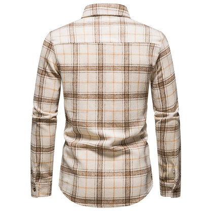 Men's Thick Warm Woolen Flannel Casual