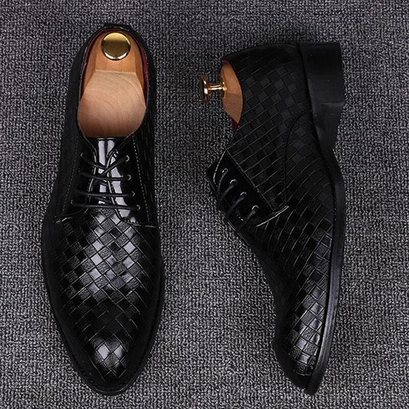 Zapatos estilo Oxfords formales y de negocios para hombres 