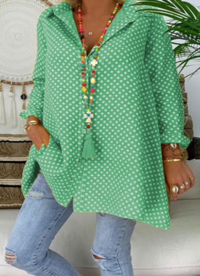 Beautiful Loose Long-Sleeved Blouse