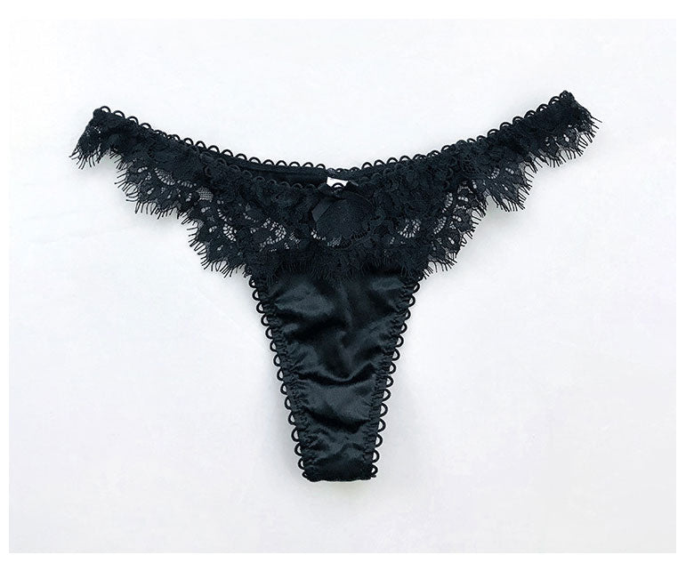 Women's Milk Silk Lace Thong Panties