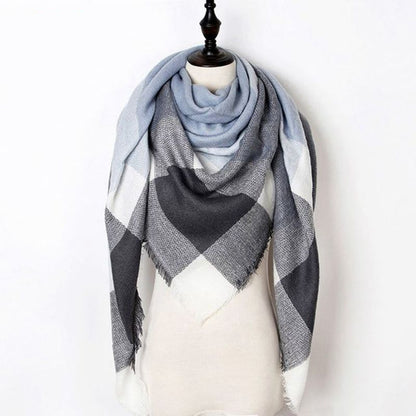 Autumn And Winter Imitation Cashmere Plus Double-sided Colorful Plaid