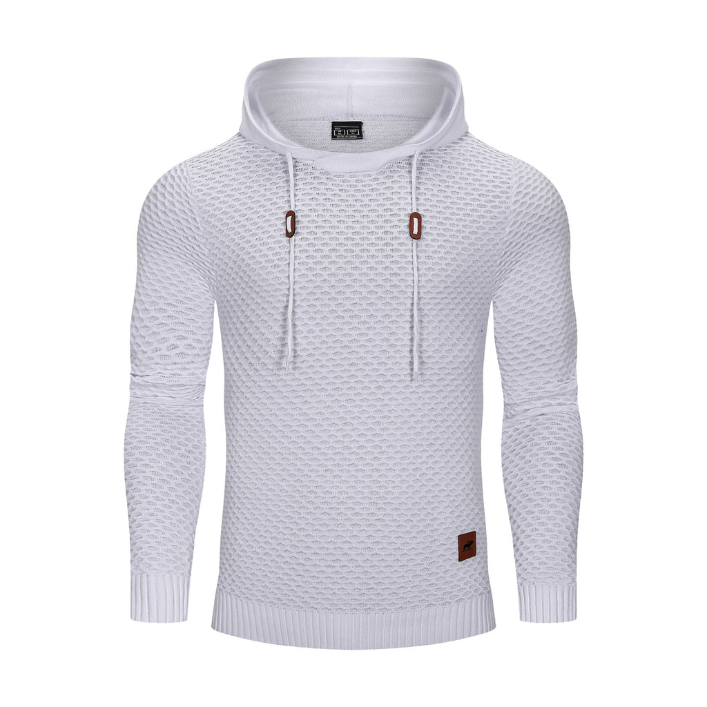 Patrón 3D Deportes Elástico Hombres Color sólido Casual Sudaderas con capucha