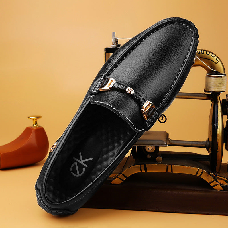 Chaussures décontractées en cuir de vachette pour hommes