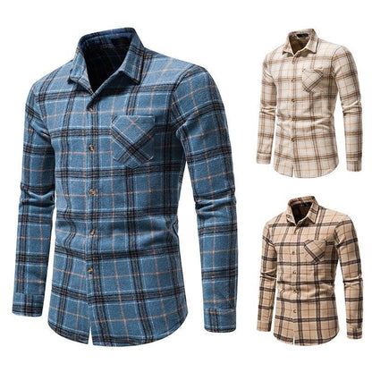 Men's Thick Warm Woolen Flannel Casual