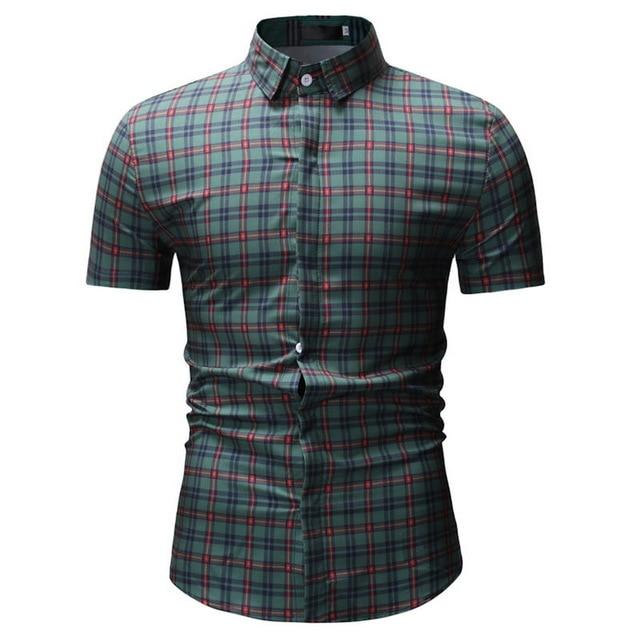 Camisa informal a cuadros para hombre