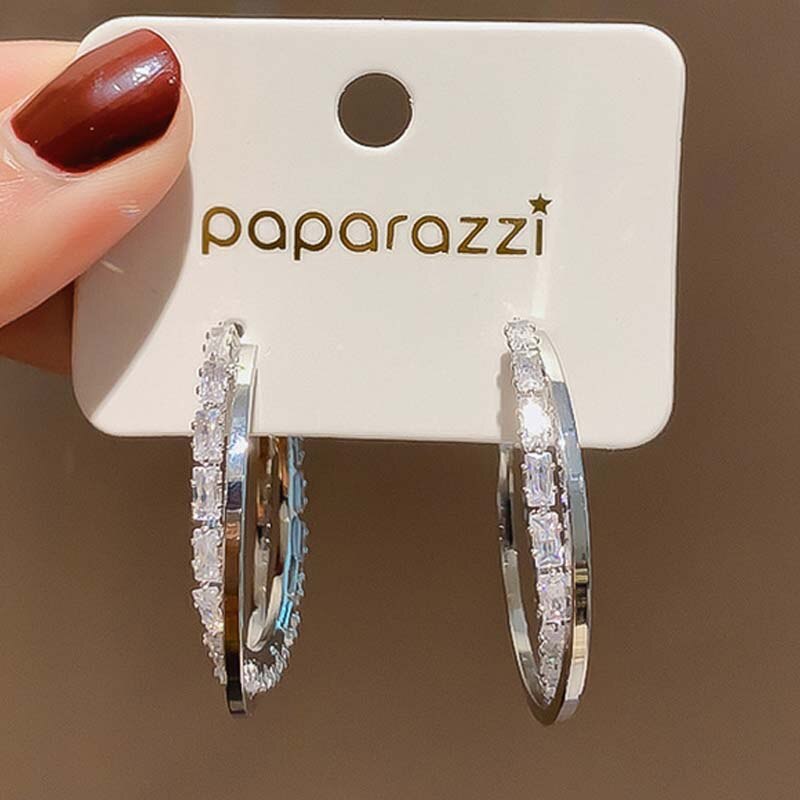 925 Sterling Silver Needle Hoop Earrings For Women