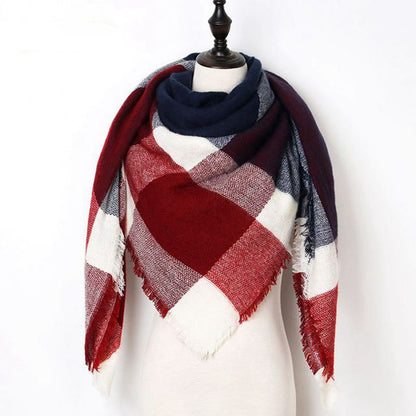 Autumn And Winter Imitation Cashmere Plus Double-sided Colorful Plaid