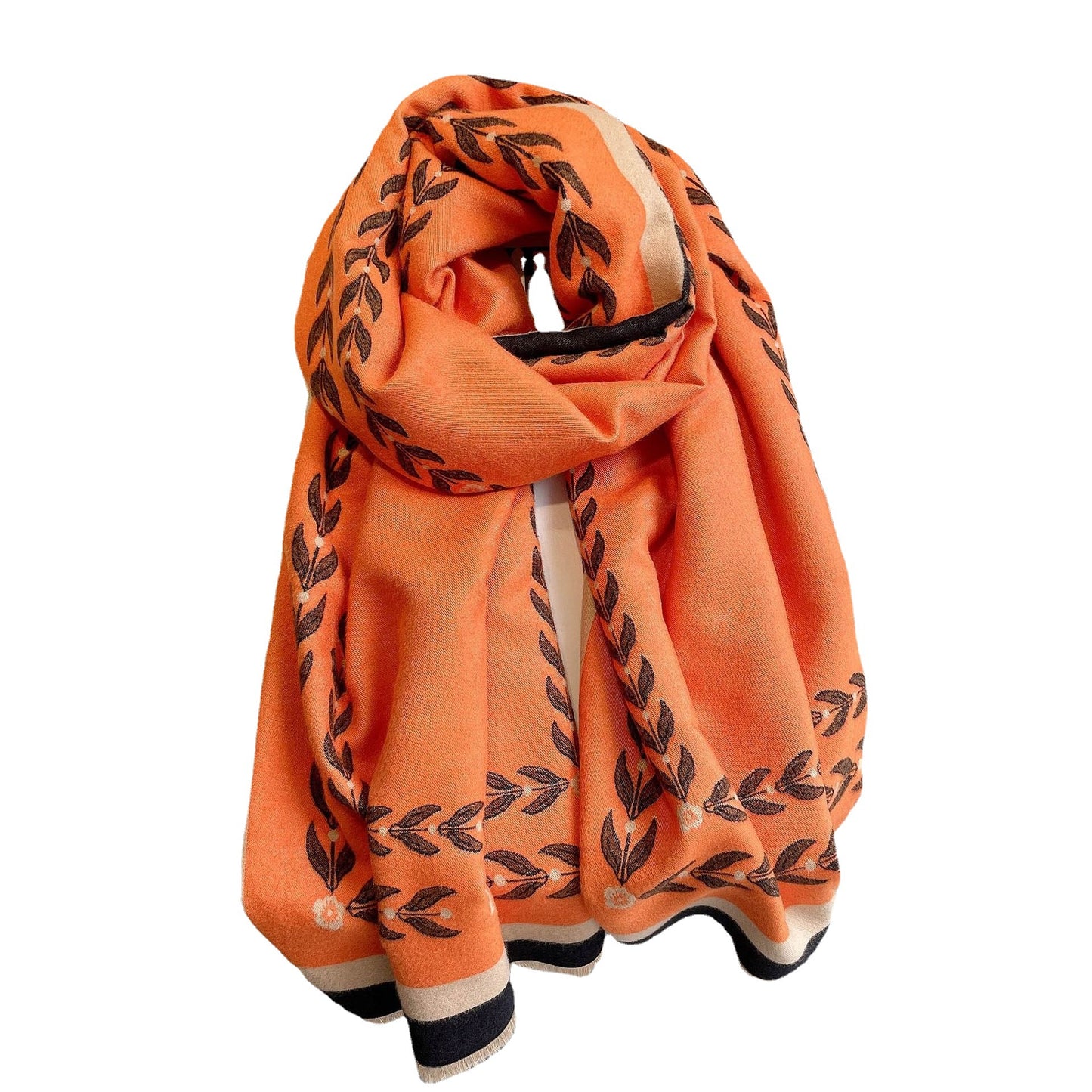 Elegant Cashmere Scarf Color Matching Long Warm And Thick