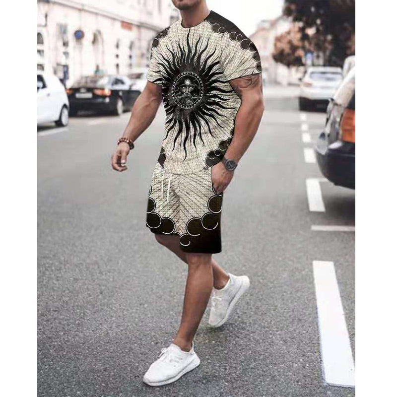 Striped Multicolor Two-Piece Suit