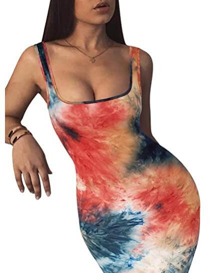 Robe débardeur moulante sexy pour femme sans manches