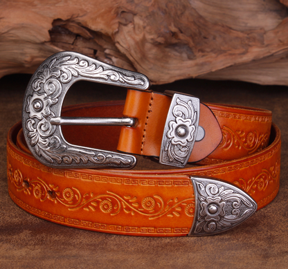 Jeans Head Layer Cowhide Belt