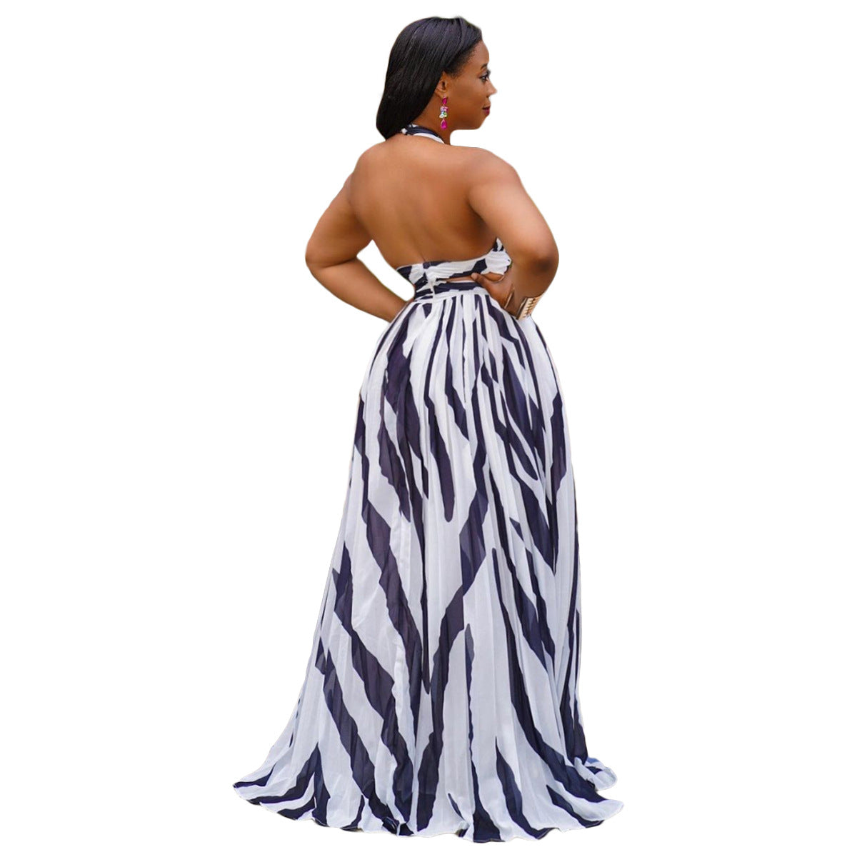 Back Pleated Maxi Dress