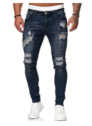 Pantalon Denim Blanc Déchiré Homme