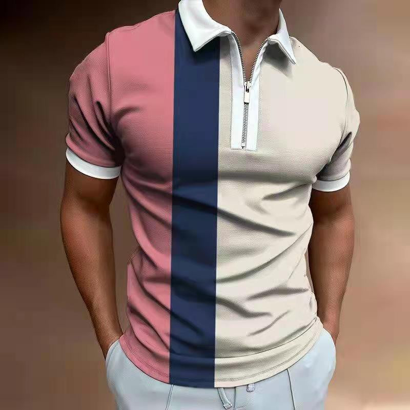 Camiseta POLO de manga corta estampada para hombre