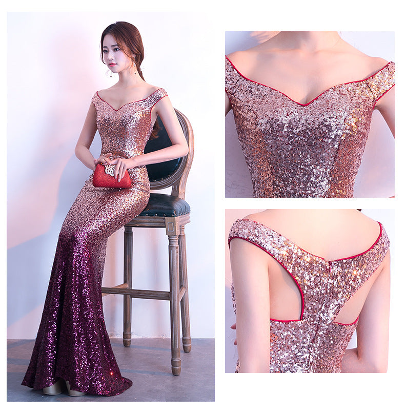 Robe d'Hôte Longue Coupe Slim