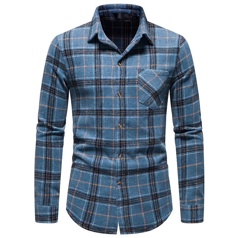 Men's Thick Warm Woolen Flannel Casual