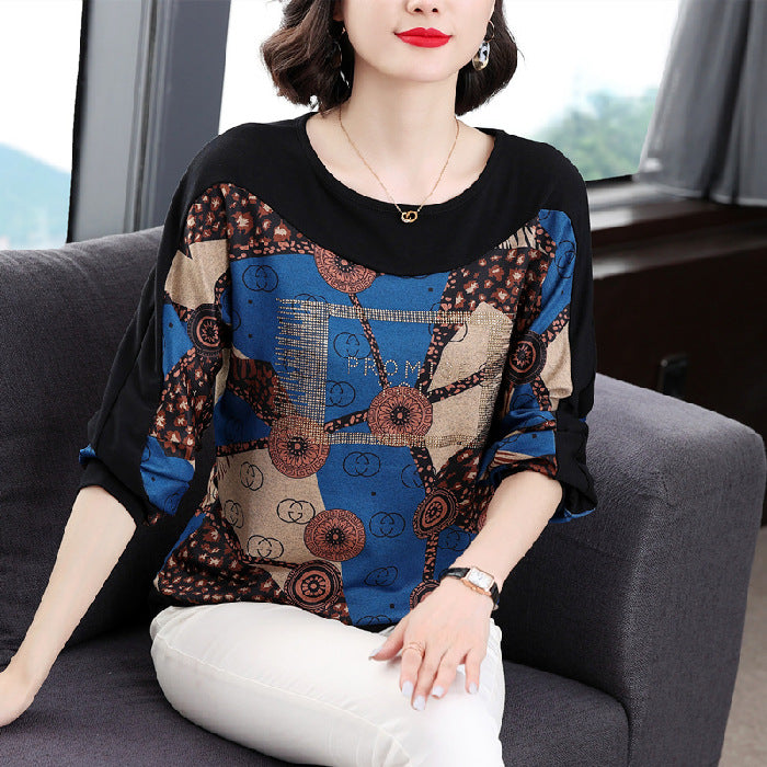 Women's Fashion Loose Long Sleeve Bottoming Shirt Top