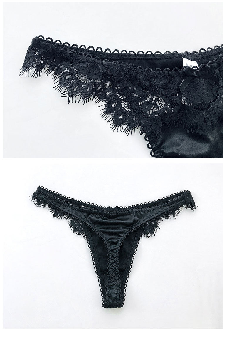 Women's Milk Silk Lace Thong Panties