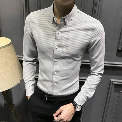 Men Long Sleeve Business Casual Shirts