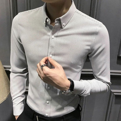 Men Long Sleeve Business Casual Shirts