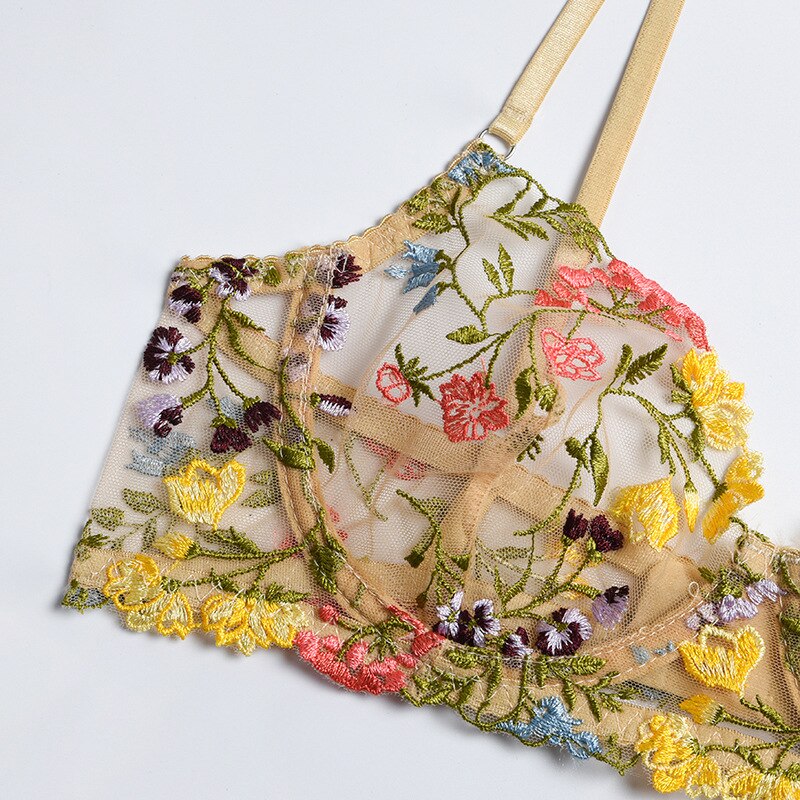 Sous-vêtements femme Ellolace Lingerie | Ensemble de sous-vêtements de soutien-gorge transparent-