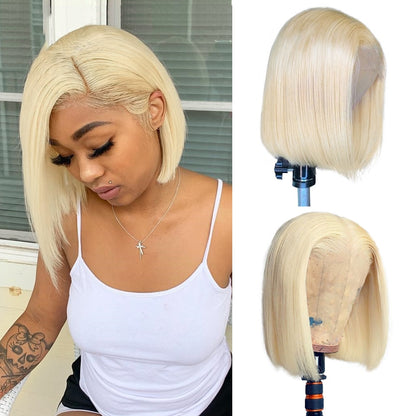 613 Transparent Lace Frontal Closure Wig Honey Blonde 613 Straight