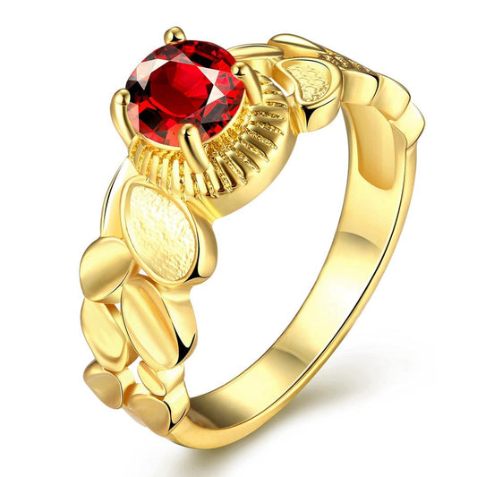 18K Gold Plated Camilla Ring made with  Crystals