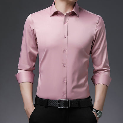 Camisa Business de manga larga de algodón para hombre 