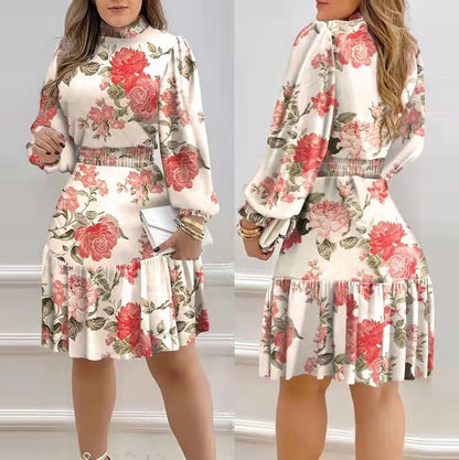 Floral Print Ruffle Dress