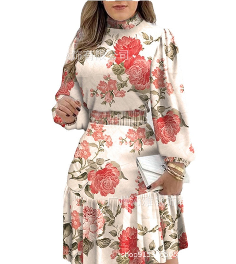 Floral Print Ruffle Dress