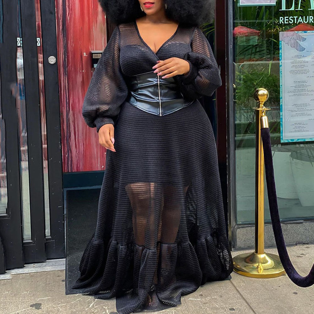Robe noire grande taille