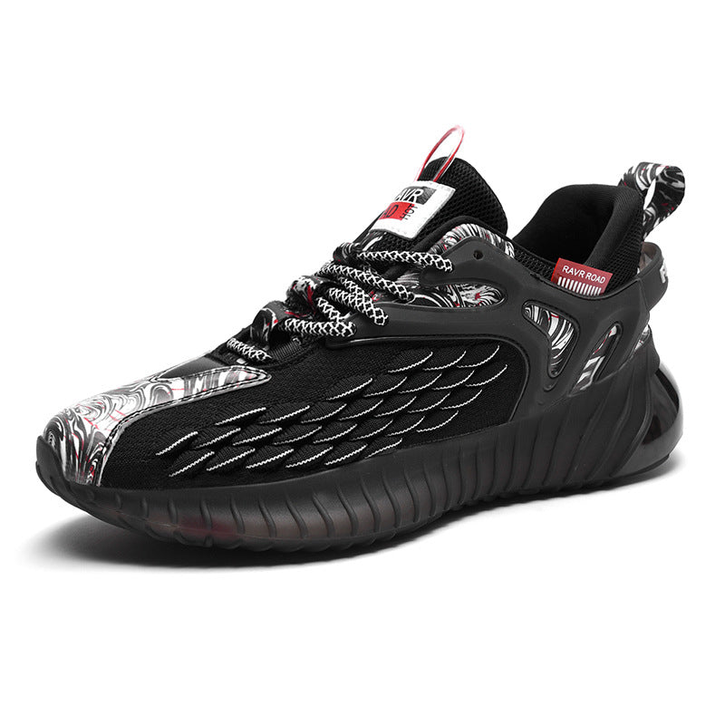 Zapatos de tendencia de palomitas de maíz para correr de malla deportiva casual para hombres