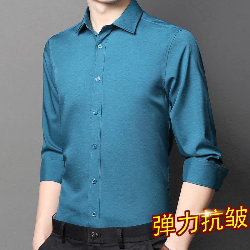 Camisa Business de manga larga de algodón para hombre 