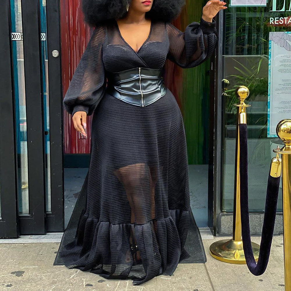 Robe noire grande taille