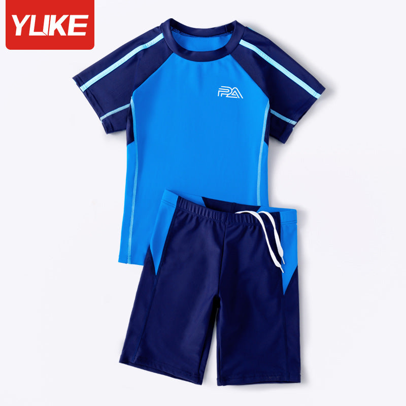 Children's Swimsuit Boys' Split Swimsuit Small, Medium And Big Children's Sunscreen Quick-drying Swimming Suit 2022 Swimming Trunks Wholesale