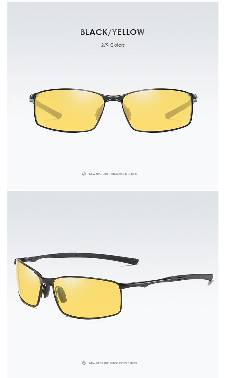 Gafas polarizadas deportivas de metal para hombre