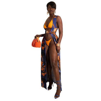 Digital Printing Three-piece Swimsuit