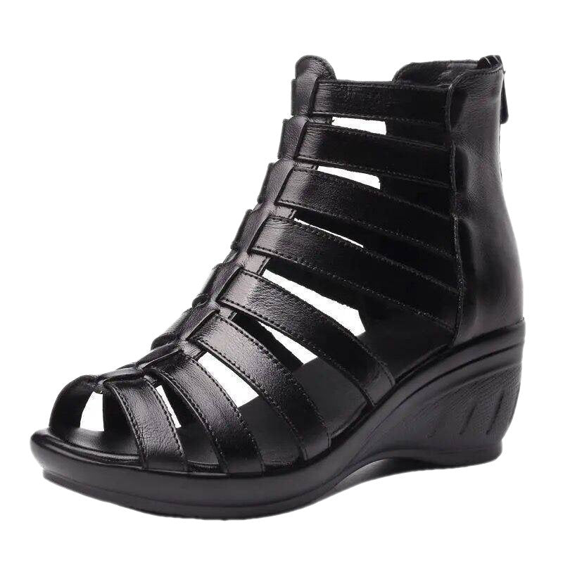 Sandalias romanas de cuero suave 