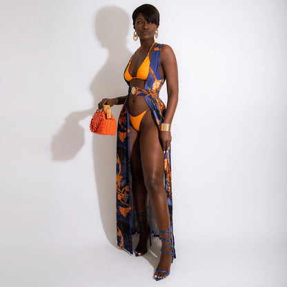 Digital Printing Three-piece Swimsuit