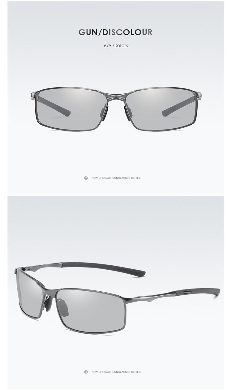 Gafas polarizadas deportivas de metal para hombre