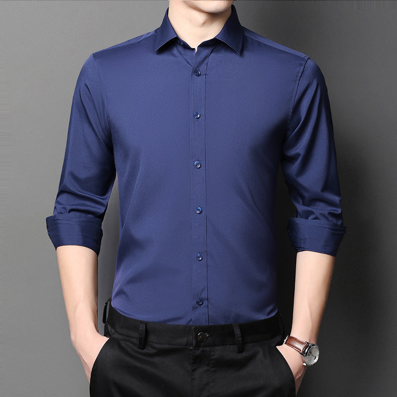 Camisa Business de manga larga de algodón para hombre 