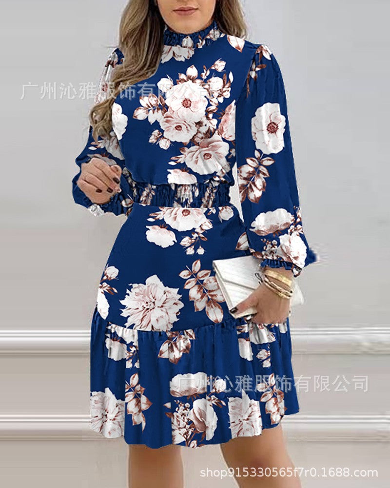 Floral Print Ruffle Dress