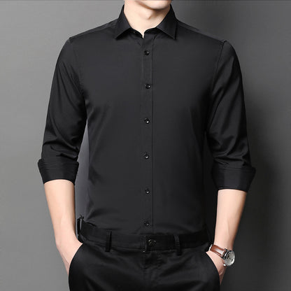 Camisa Business de manga larga de algodón para hombre 