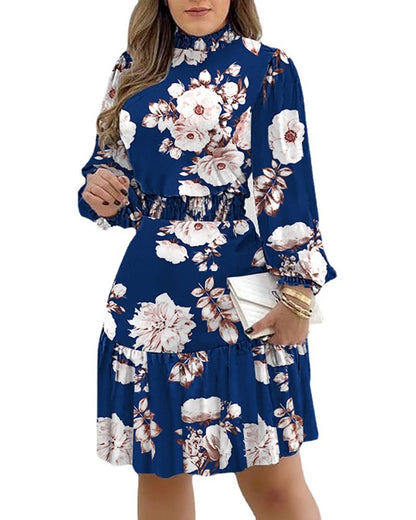 Floral Print Ruffle Dress